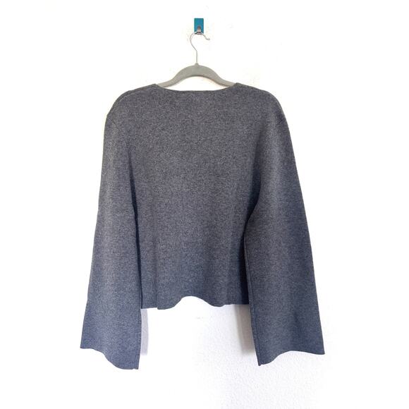 JENNI KAYNE Chelsea wool cashmere Cardigan Gray Derby XL - Picture 11 of 11